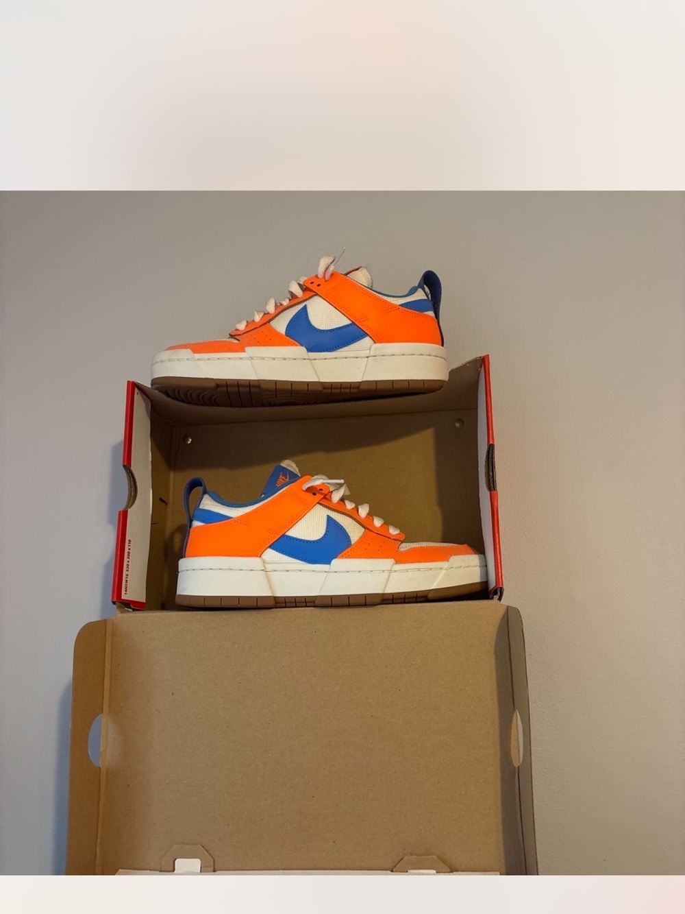 Nike Kids Low-Top Sneakers — Orange & Blue
